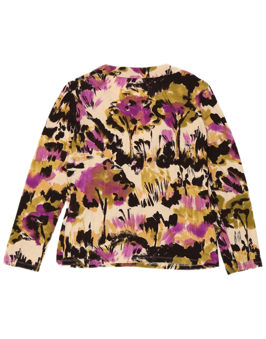 KRIZIA Womens Top Long Sleeve UK 12 Medium Multicoloured Floral Classic