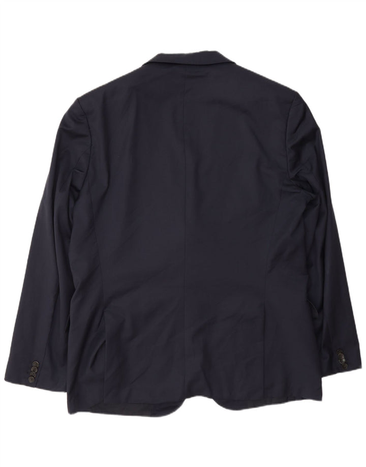 Hugo Boss Herre 2-knaps blazerjakke EU 56 3XL Marineblå Uld