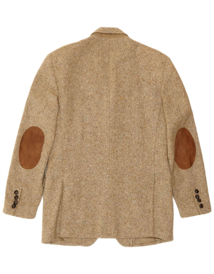 John Hanly&Co Ltd Herre 3-knaps blazerjakke UK 38 Medium Beige Flecked