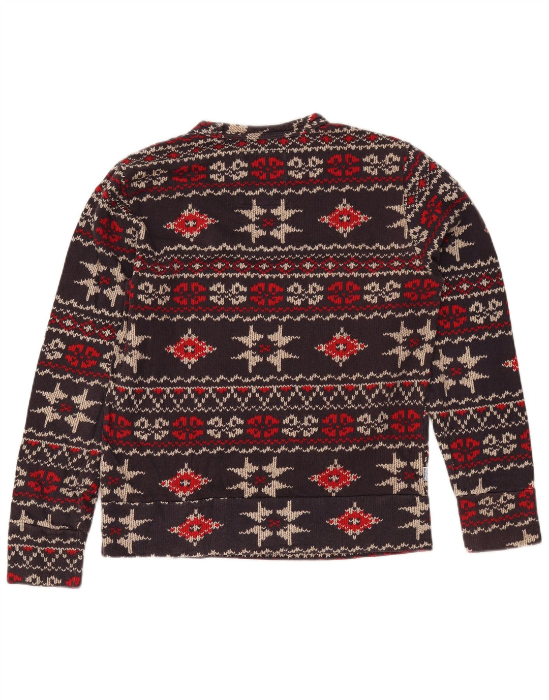 FRANKLIN MARSHALL Dame Grafisk Sweatshirt Jumper UK 10 Lille Brun