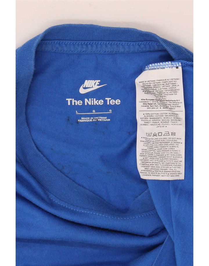 Nike T-shirt top til mænd, stor blå bomuld
