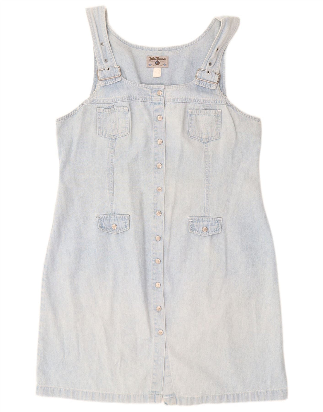 JOHN BANER Dame ærmeløs denimkjole IT 50 XL Blå Bomuld