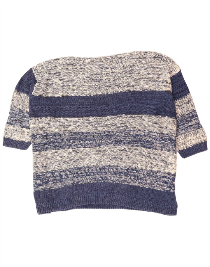 CHAPS Dame 3/4-ærmet Bådhalstrøje UK 22 3XL Gråstribet