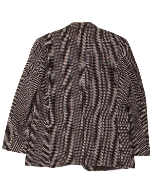 Pierre Cardin Herre 2-knap Blazer Jakke IT 54 2XL Grå Ternet Uld Klassisk