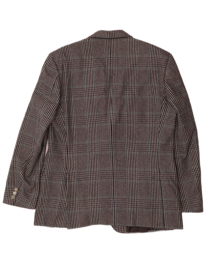 Pierre Cardin Herre 2-knap Blazer Jakke IT 54 2XL Grå Ternet Uld Klassisk