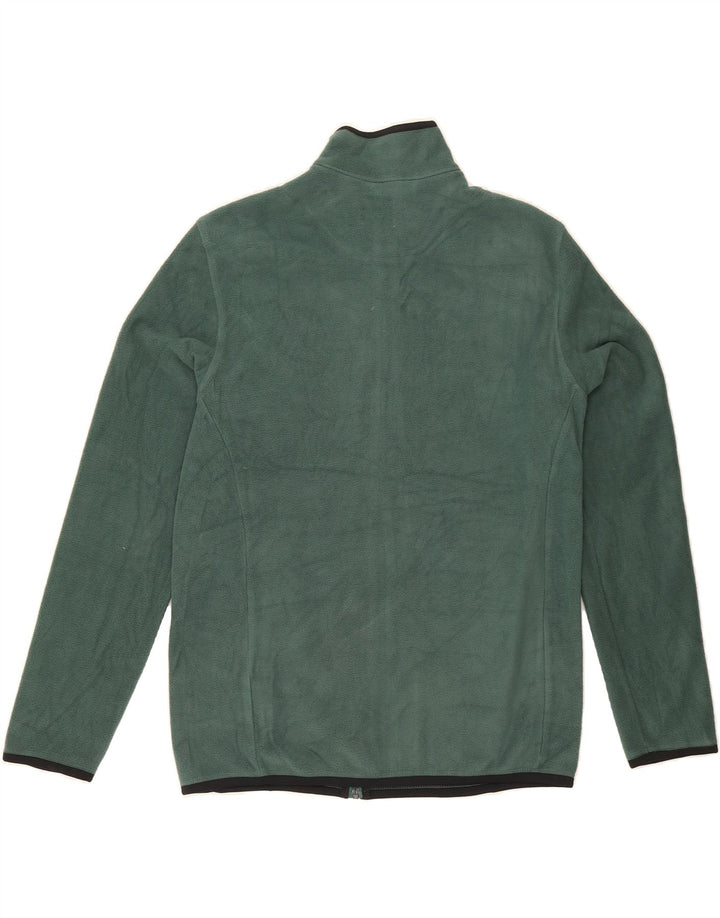 MARKS & SPENCER Mens Fleece Jacket Small Green Polyester Vintage Marks & Spencer and Second-Hand Marks & Spencer from Messina Hembry 