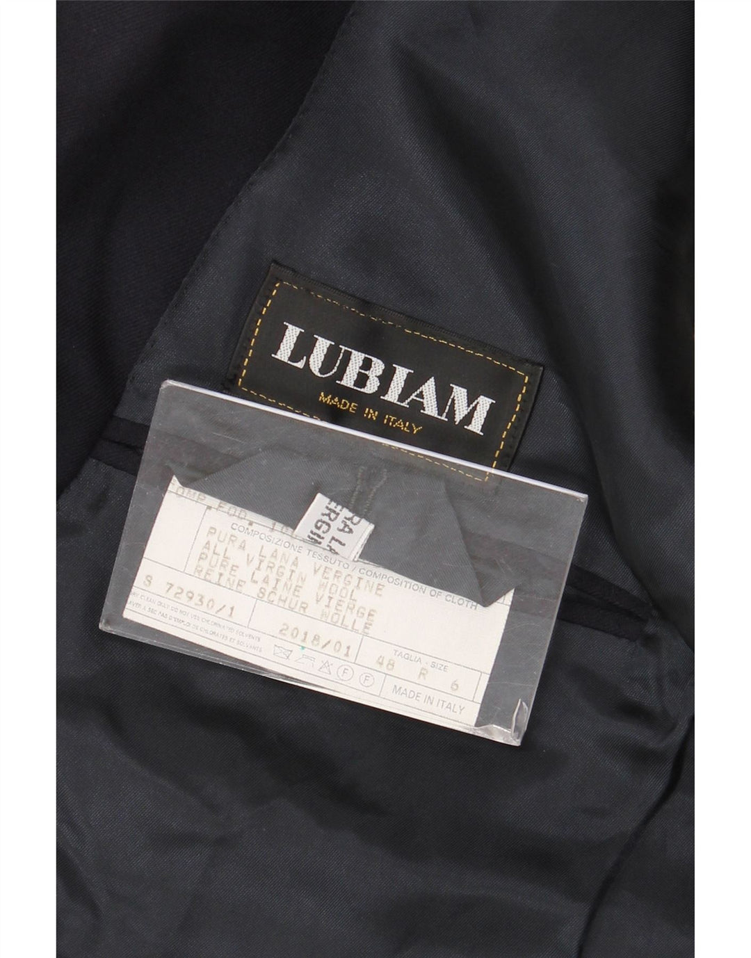 Lubiam Herre dobbeltradet blazerjakke IT 48 Medium Navy Blue