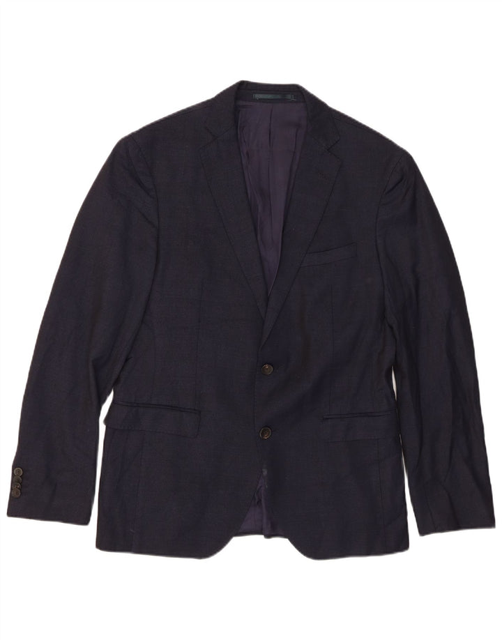 Hugo Boss Herre 2-knaps blazerjakke EU 46 Small Navy Blue
