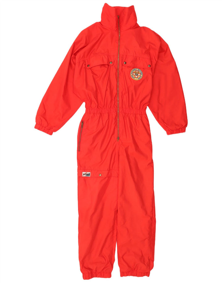 Vintage Ski Jumpsuit til mænd Stor rød polyamid