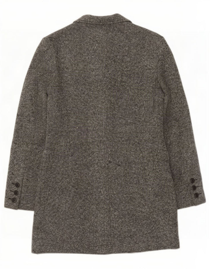 Zara Dame Oversized Overfrakke EU 38 Lille Grå Uld