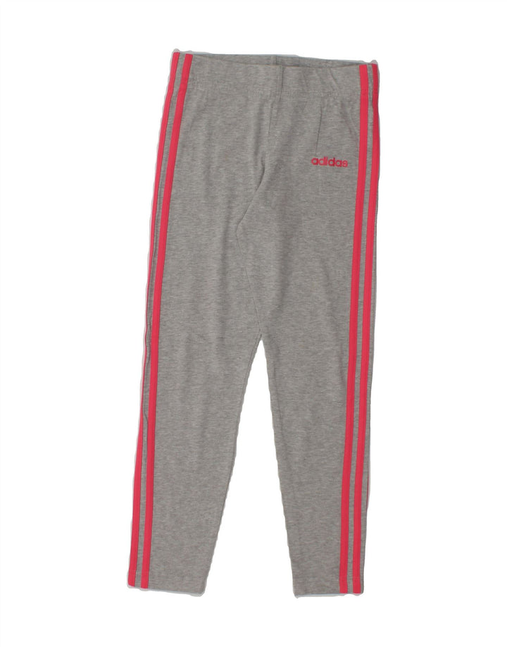 ADIDAS Girls Leggings 11-12 Years  Grey Cotton Vintage Adidas and Second-Hand Adidas from Messina Hembry 