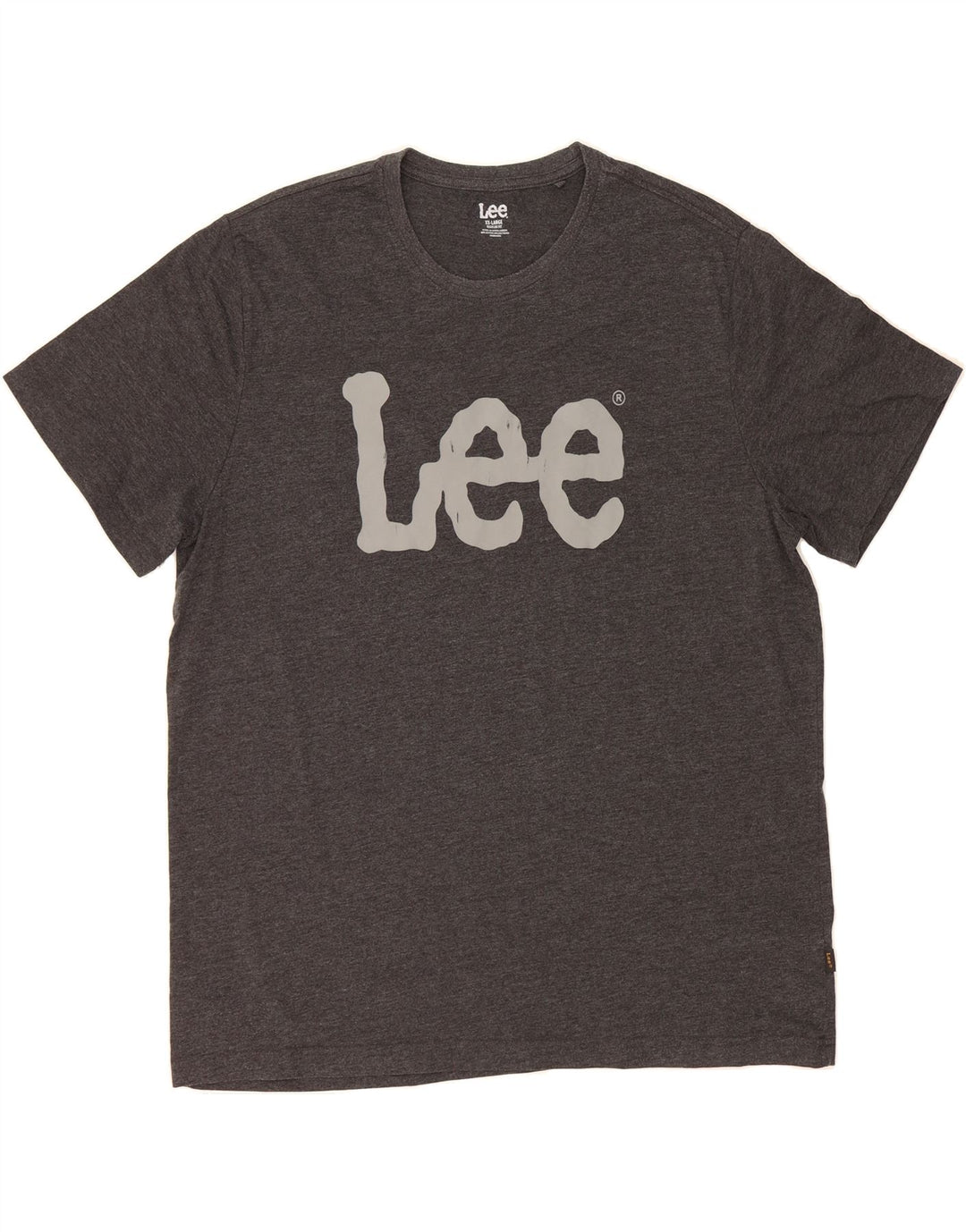 LEE Mens Regular Fit Graphic T-Shirt Top 2XL Grey Cotton Vintage Lee and Second-Hand Lee from Messina Hembry 
