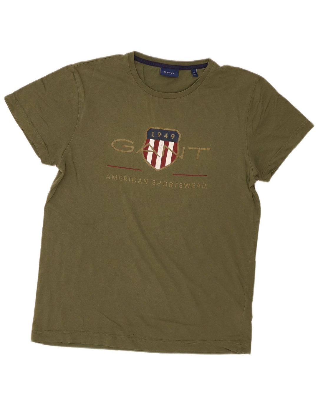 Gant grafisk t-shirt til mænd, medium Khaki Bomuld