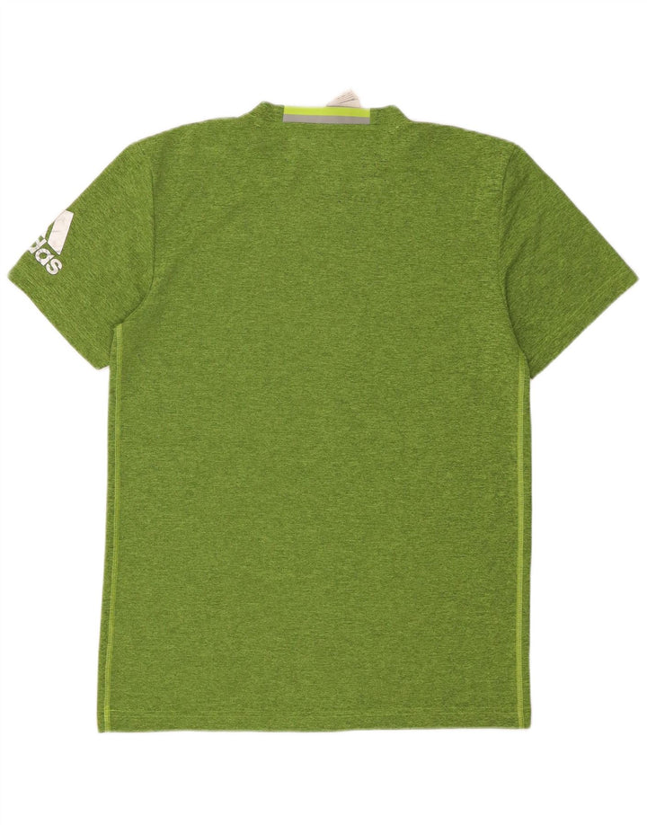 Adidas herre T-shirt top mellemgrøn flekket polyester