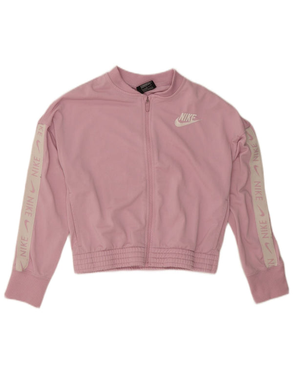 Nike piger grafisk træningsdragt topjakke 12-13 år Large Pink Colourblock