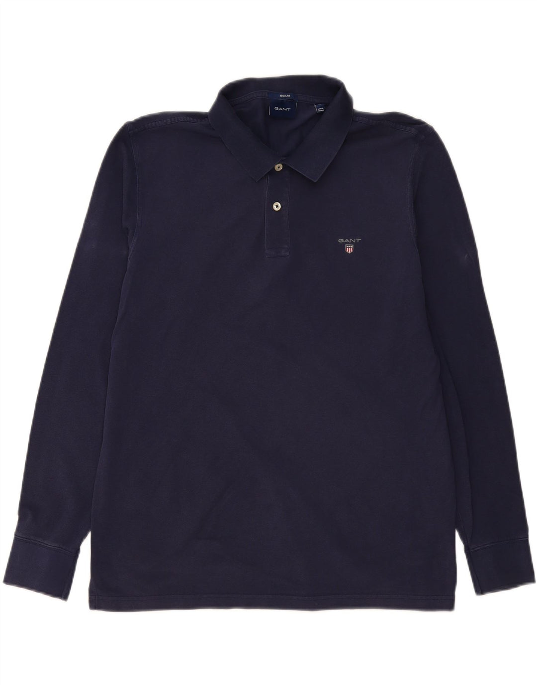 GANT Regular Langærmet Polo Shirt XL Marineblå Bomuld