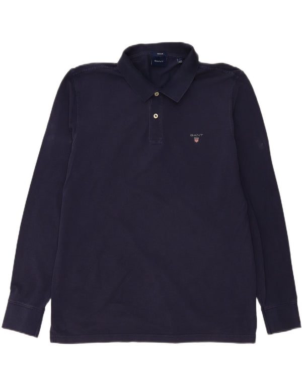 GANT Regular Langærmet Polo Shirt XL Marineblå Bomuld