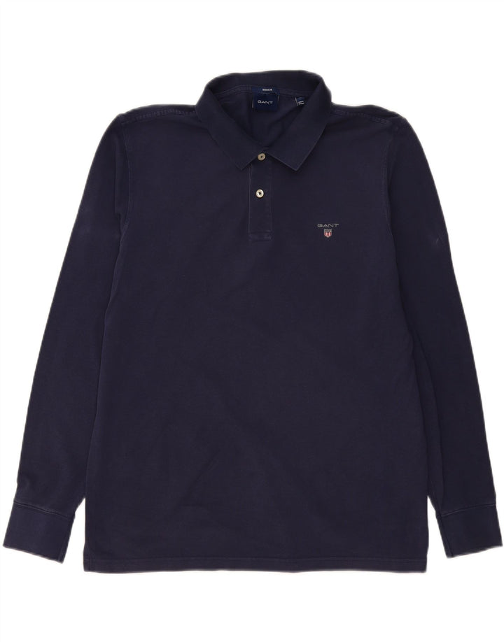 GANT Regular Langærmet Polo Shirt XL Marineblå Bomuld