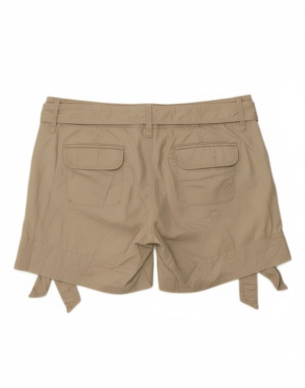 Benetton Dame Pegged Chino Shorts IT 40 Small W30 Beige Bomuld