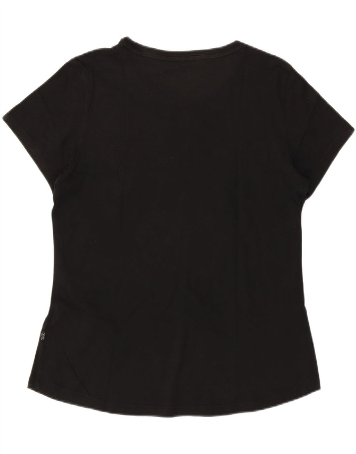 PUMA Grafisk T-shirt top til kvinder UK 14 Medium Sort bomuld
