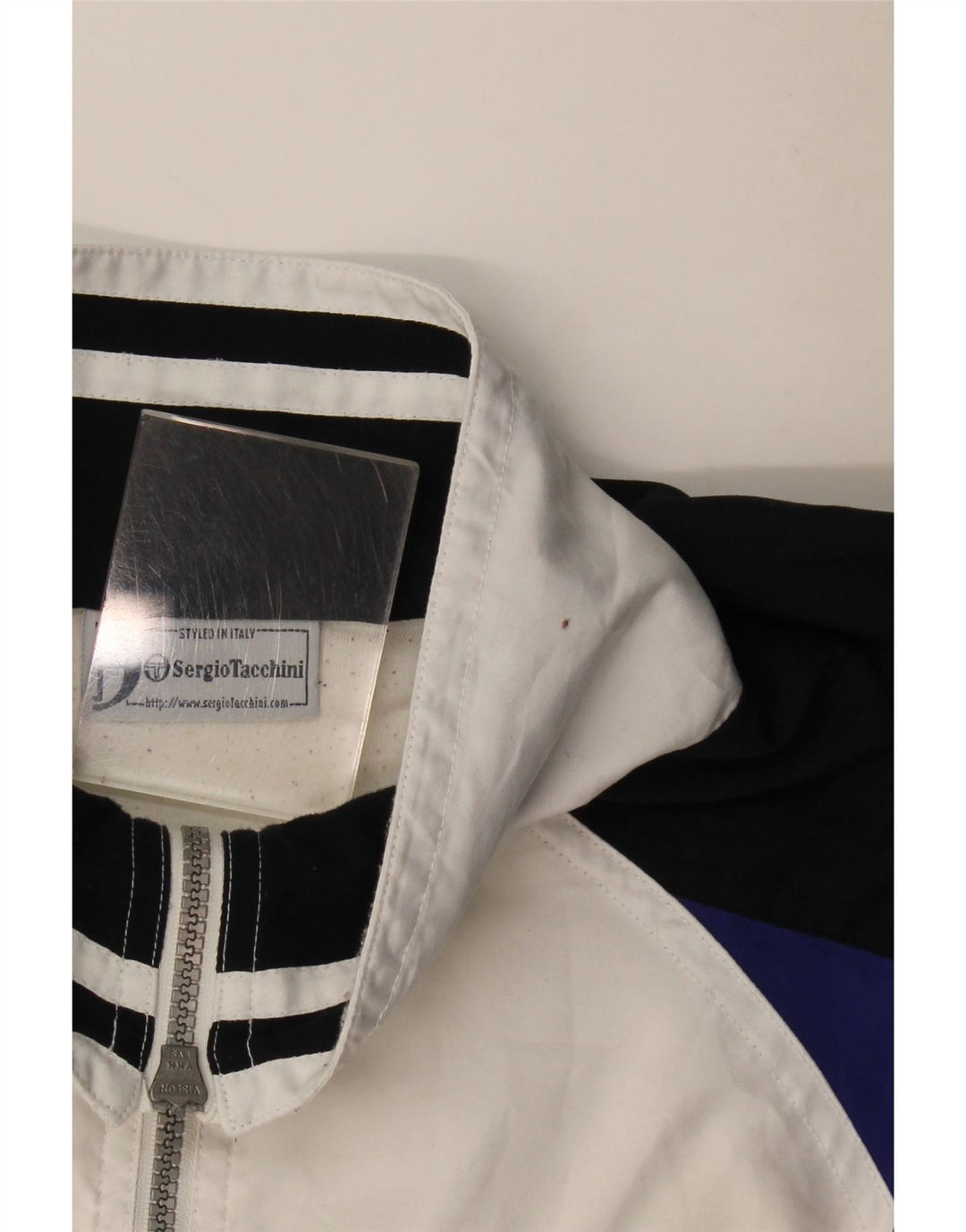 Sergio Tacchini Herre træningsdragt Topjakke XL Hvid Colourblock