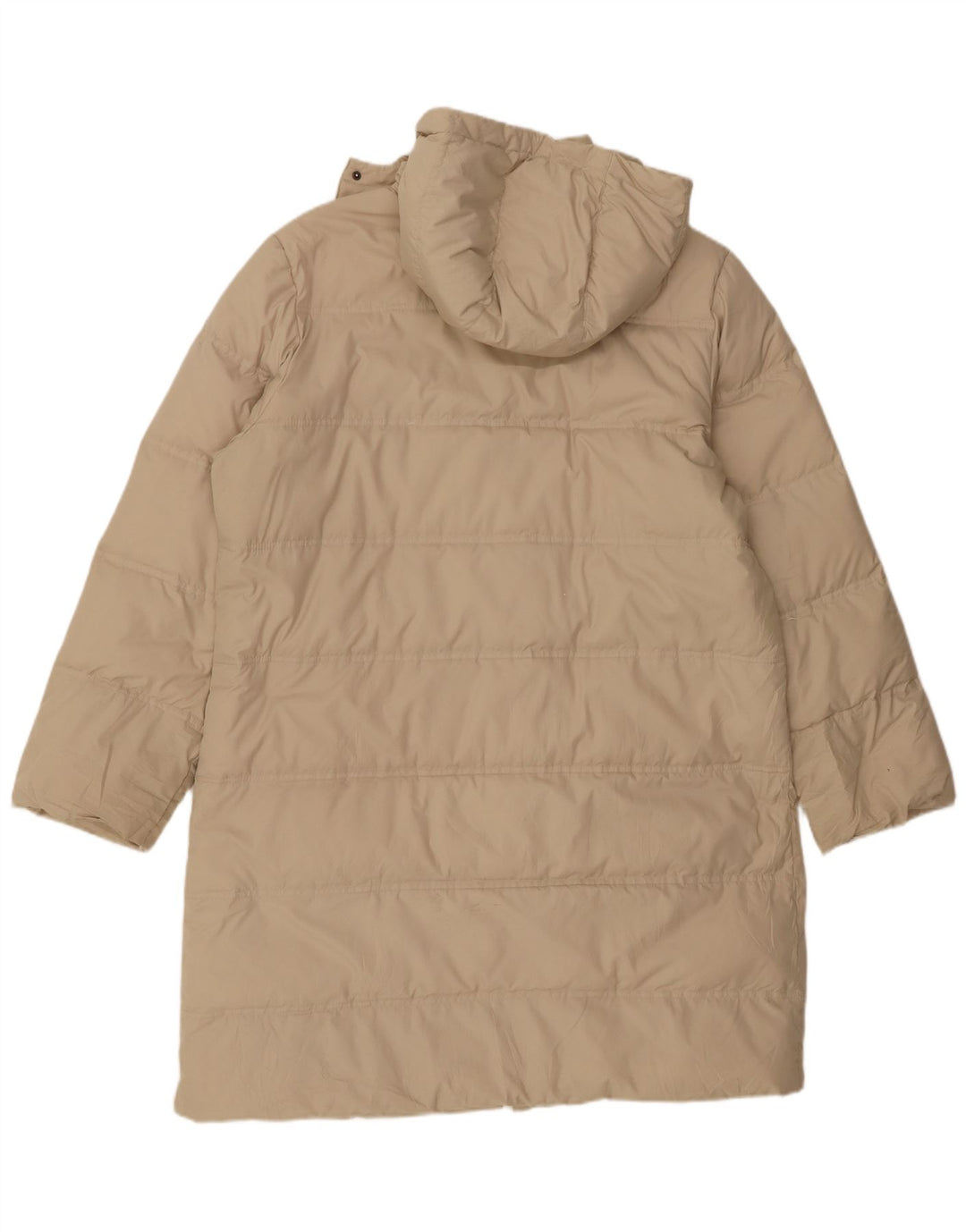 Fila Dame Hætte Polstret Frakke UK 16 Stor Beige Polyester