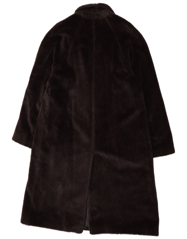 Belvest Dame imiteret Pels Overfrakke IT 56 3XL Brun Alpaca Uld