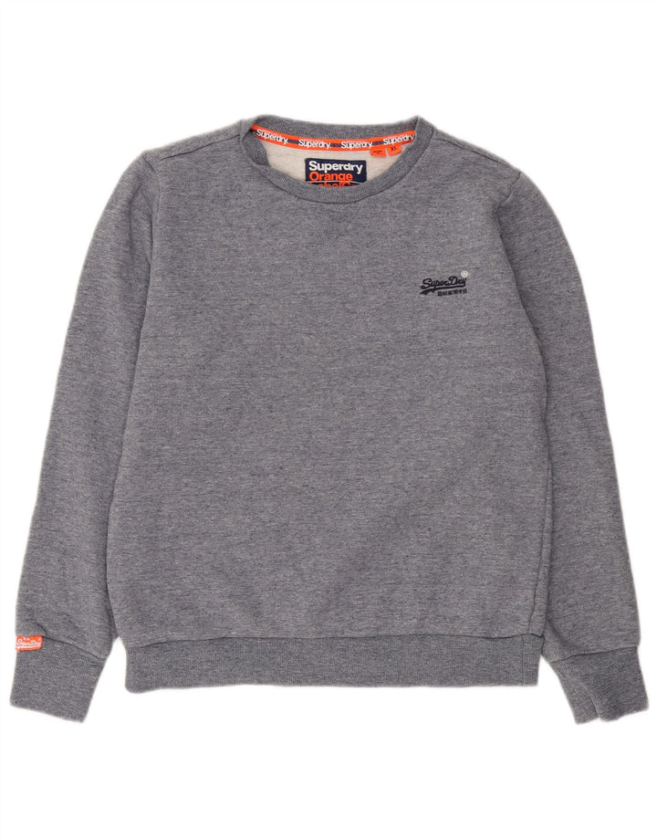 Superdry Sweatshirt-trøje til mænd XL Blå Flecked Bomuld