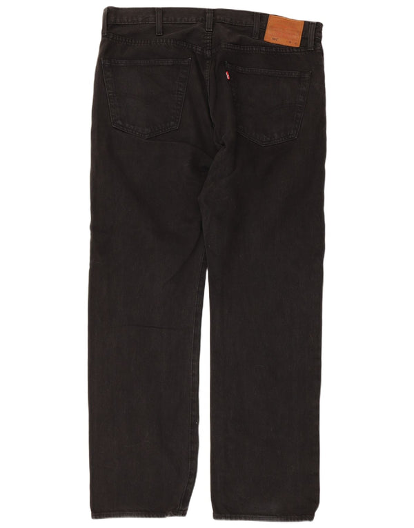 Levi's Herre 501 lige jeans W38 L32 sort bomuld