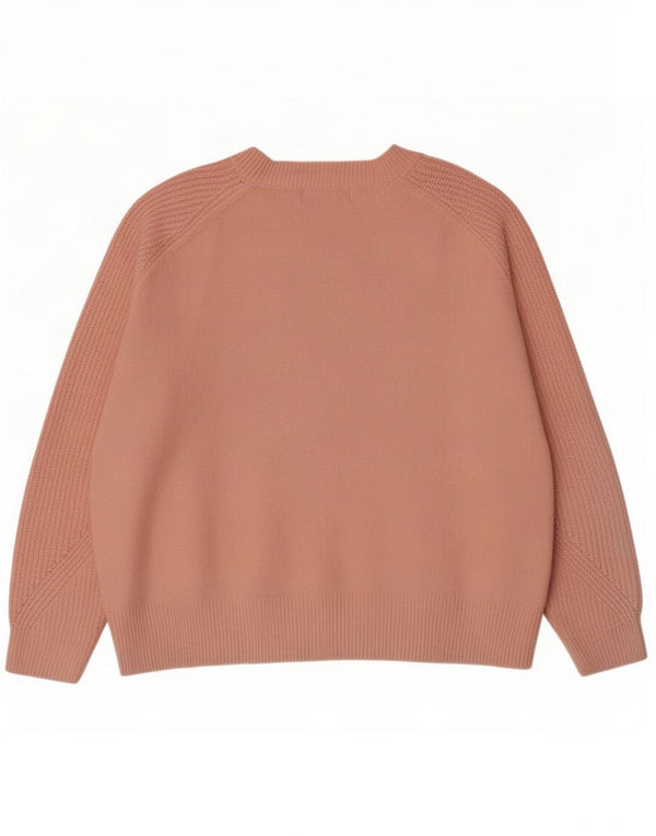Marks & Spencer Dame Boat Neck Jumper Sweater UK 16 Large Pink Acryl
