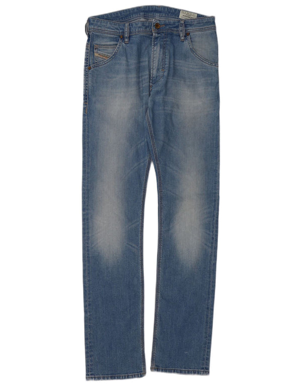 DIESEL Herre Krooley Straight Jeans W29 L34 Blå Bomuld