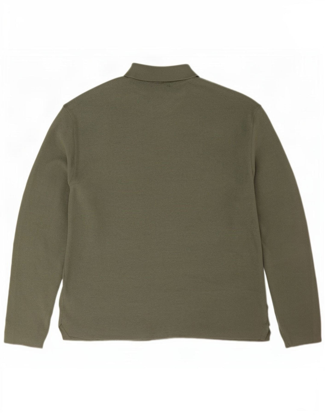 Zara Herre Polo Neck Jumper Sweater XL Khaki Viscose