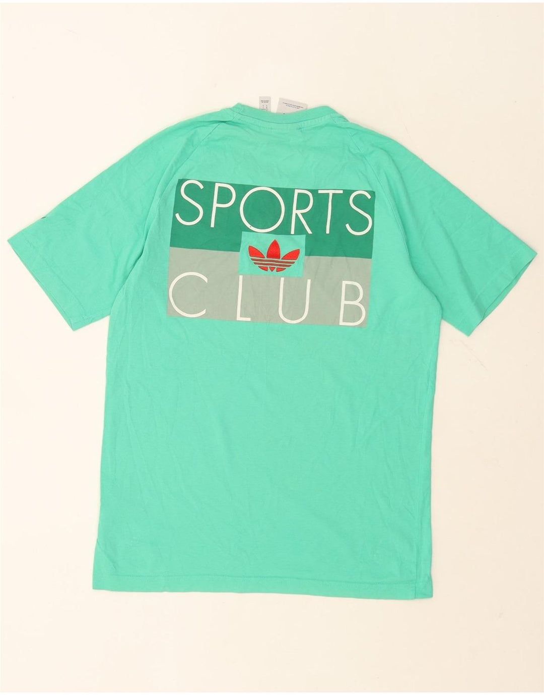 Adidas Grafisk T-shirt top til mænd, lille turkis bomuld