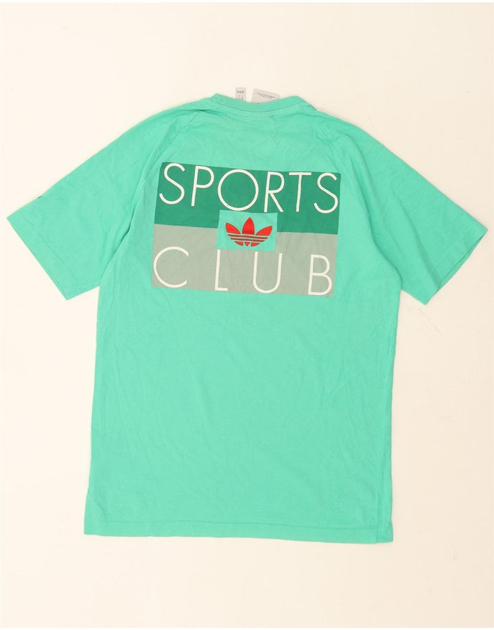 Adidas Grafisk T-shirt top til mænd, lille turkis bomuld