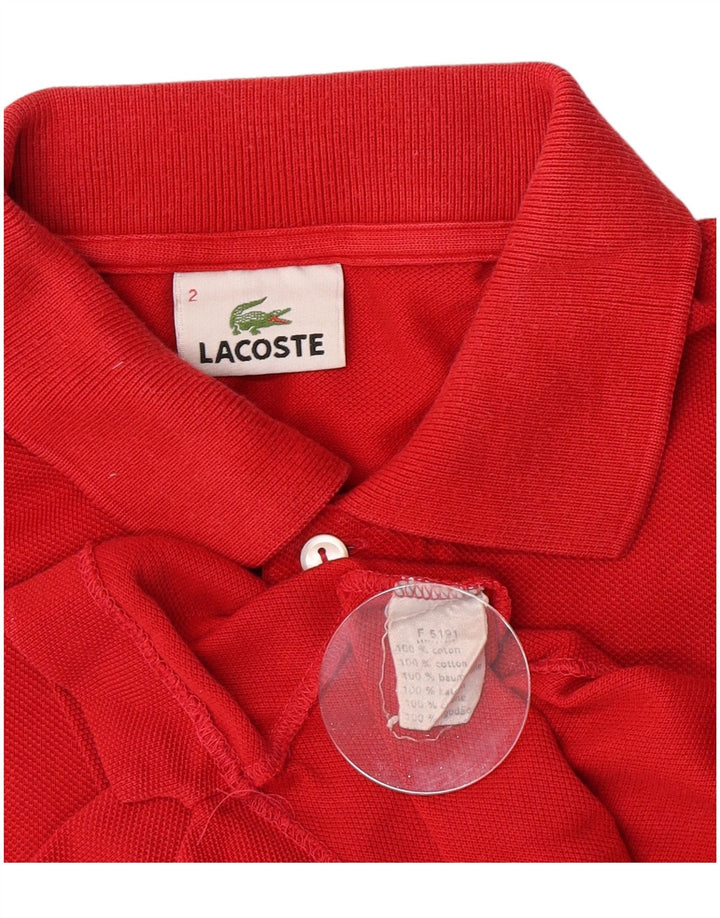 Lacoste Polo skjorte til mænd Størrelse 2 XS Rød Bomuld