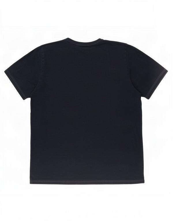 Adidas grafisk T-shirt top til mænd XL marineblå bomuld