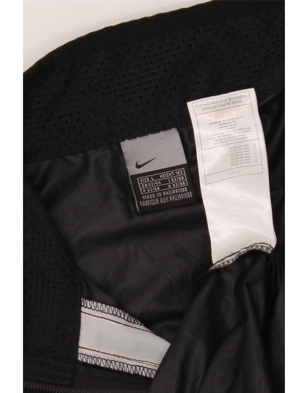 Nike Pullover træningsdragt til mænd, topjakke UK 42/44, stor sort polyester