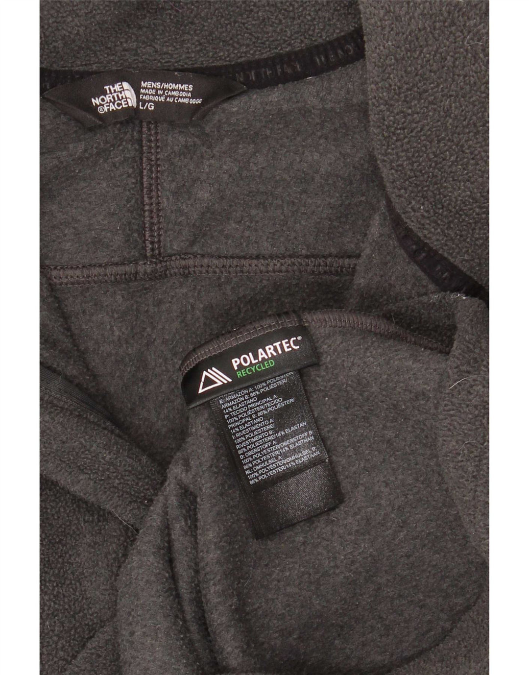 The North Face Herre Fleecejakke UK 40 Stor Grå Colourblock Polyester