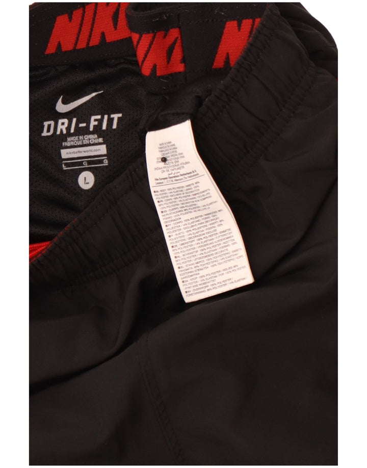 NIKE Sportshorts til mænd, store sorte Colourblock Polyester