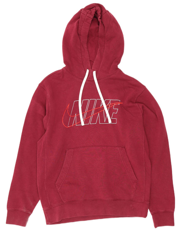 Nike Herre grafisk Regular Fit hættetrøje Jumper Small Bourgogne bomuld Sports