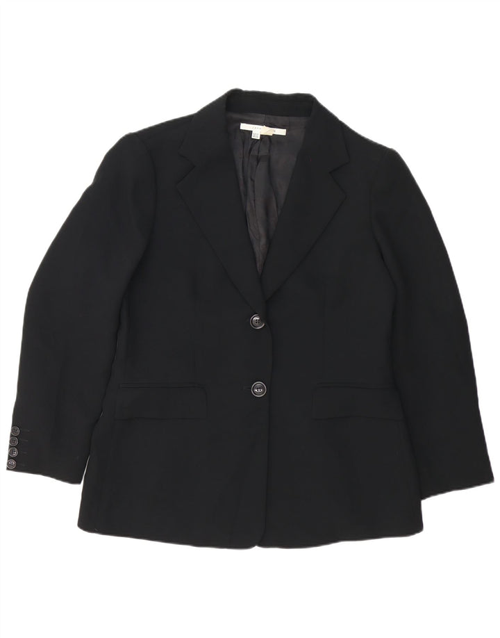 Zara Dame 2-knaps blazerjakke EU 44 XL Sort Polyester