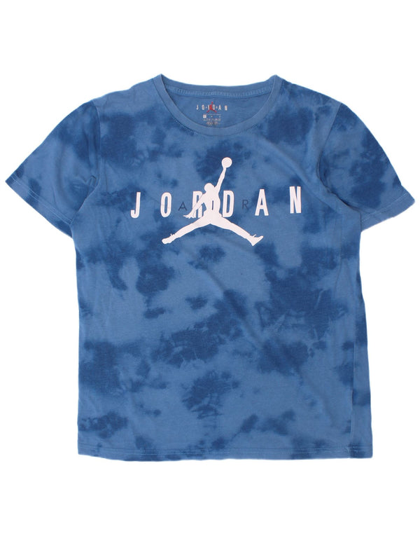 Jordan Boys Grafisk T-Shirt Top 12-13 år Large Blue Tie Dye