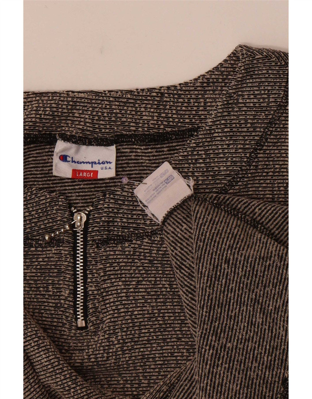Champion Womens Crop Top Langærmet UK 16 Large Grey Flecked Polyester