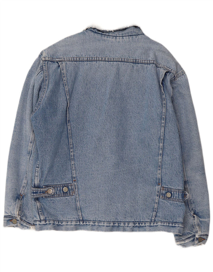 RIFLE Herre Denim Sherpa Jacket UK 38 Medium Blue