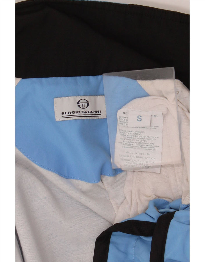 Sergio Tacchini Herre træningsdragt Top jakke Small Blue Colourblock Polyester