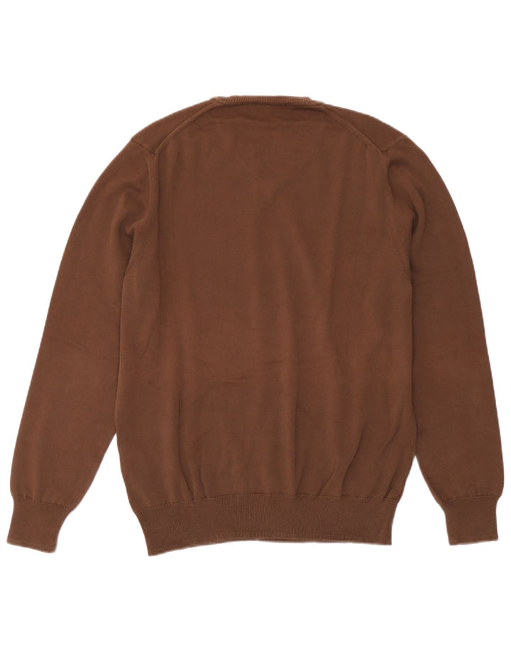 Zara Herre V-hals sweater Medium Brun Bomuld