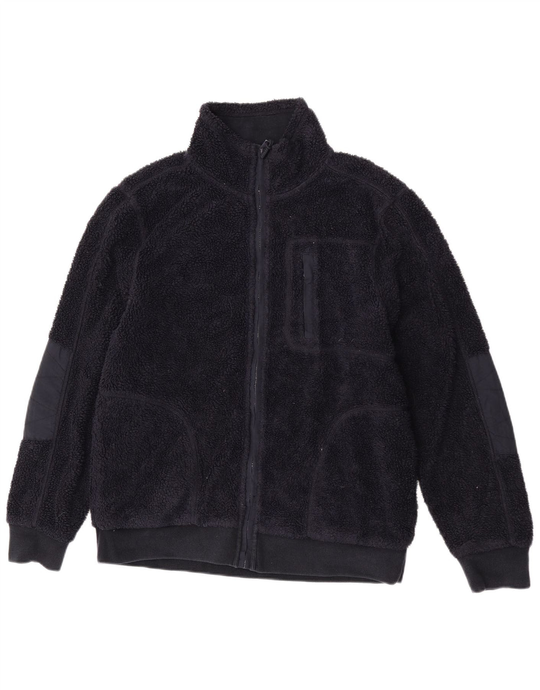Fat Face Herre Fleecejakke UK 38 Medium Navy Blue Polyester