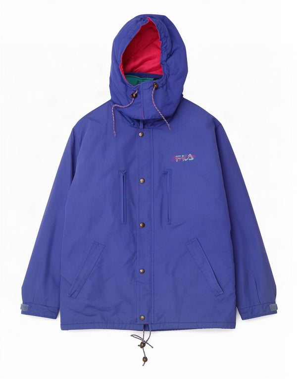 Fila Herre Hættevindjakke IT 52 2XL Blå Colourblock Polyester