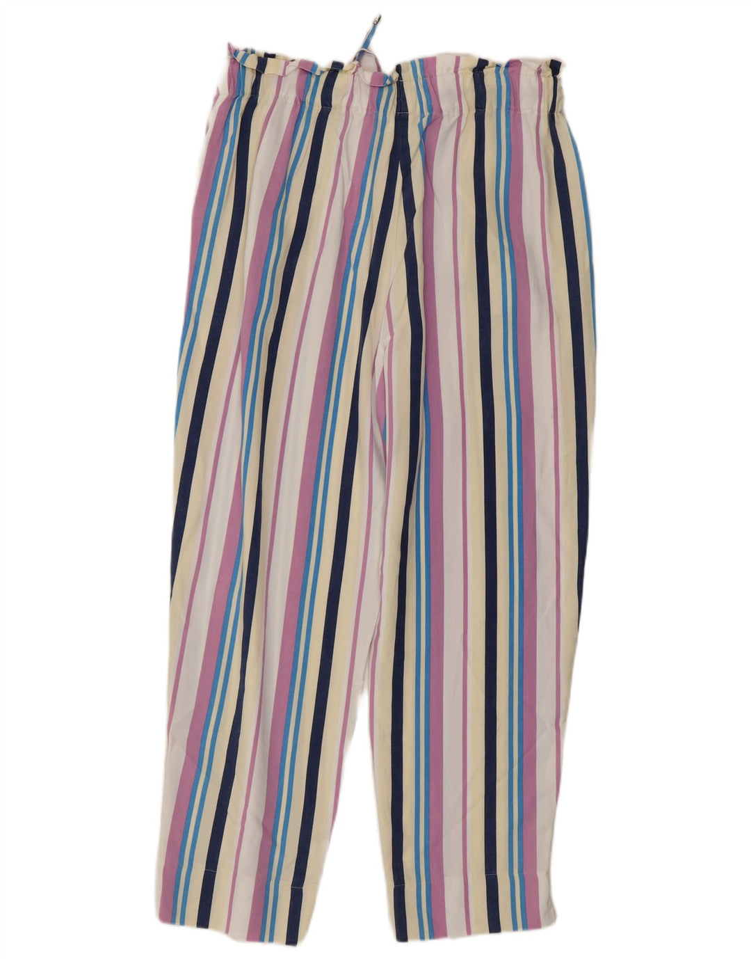 Benetton Womens Cropped Trousers Medium W30 L26 Flerfarvet Stribet
