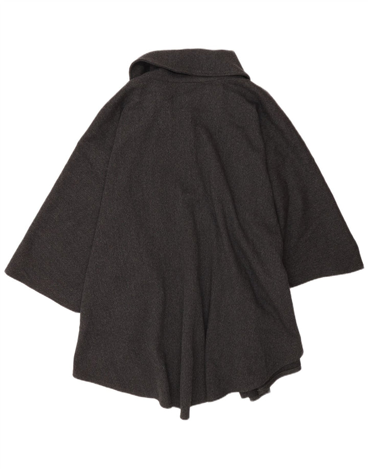 Francesca Dame Cape Coat UK 14 Medium Grey Nålestribet Uld